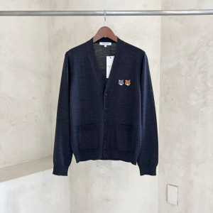MAISON KITSUNE 메종키츠네 레플리카 더블 폭스헤드 패치 레귤러 V넥 가디건