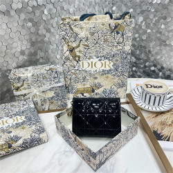 DIOR 디올 에나맬 가죽 반지갑 S0178