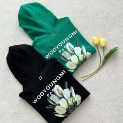 WOOYOUNGMI 우영미 튤립 플라워 기모 후드 2COLOR