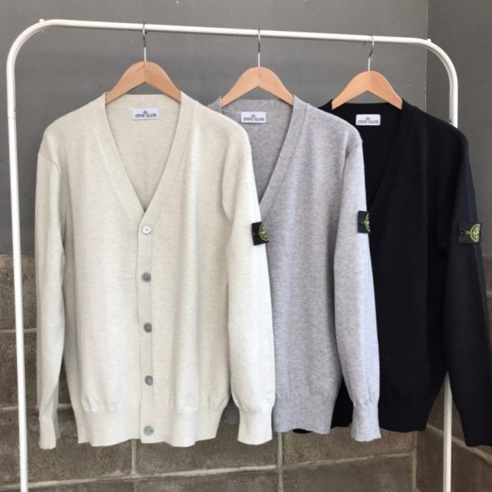 STONE ISLAND 스톤아일랜드 캐시 Y넥 가디건 3COLOR