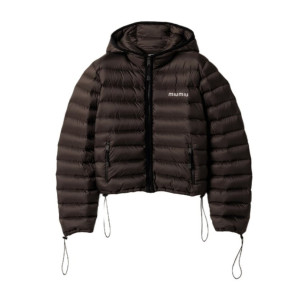 MIUMIU 미우미우 라이트 폰지 다운 후드 자켓 2COLOR