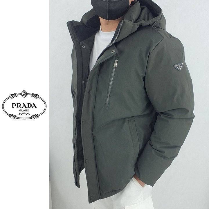 PRADA 프라다 지퍼 포켓 후드 패딩 파카 2COLOR