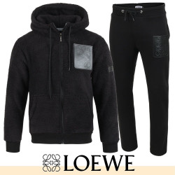 LOEWE 로에베 가죽 로고 양털 셋업