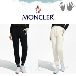 MONCLER 몽클레어 와이드 밴딩 니트 조거 팬츠