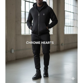 CHROME HEARTS 크롬하츠 크로스 메탈스터드 네오플렌 집업 셋트