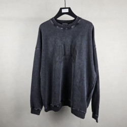 BALENCIAGA 발렌시아가 파리 로고 피그먼트 오버핏 맨투맨 2COLOR