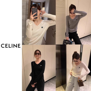 ●1월 판매 19위● CELINE 셀린느 브이넥 데일리 울니트