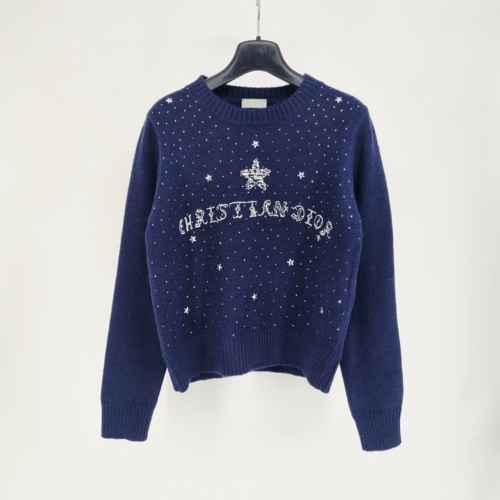 DIOR 디올  큐빅 라운드 니트 2COLOR