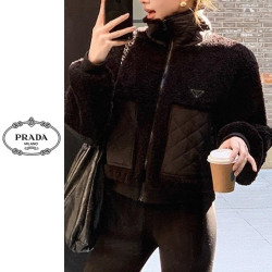 PRADA 프라다 크롭 양털 점퍼 3COLOR