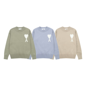 AMI 아미 8155 빅 하트 라운드 니트