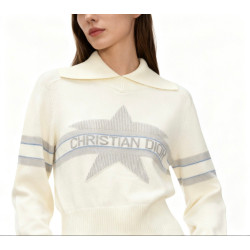 DIOR 디올 모크넥 스타 울캐시 니트