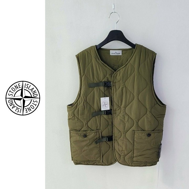 STONE ISLAND 스톤아일랜드 캠프 퀄팅 패딩 조끼 2COLOR