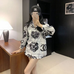 CHANEL 샤넬 꽃 블라우스