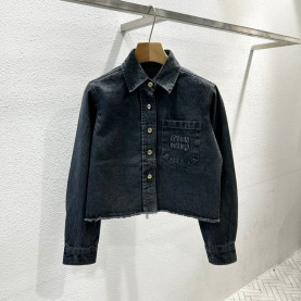 MIUMIU 미우미우 여성 크롭 데님 자켓