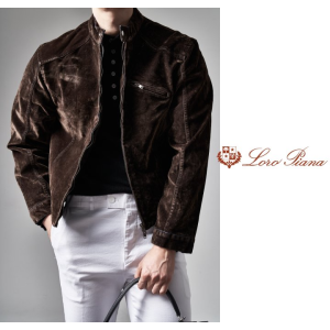 LOROPIANA 로로피아나 (벨벳) 바이커 자켓 2COLOR