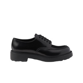 ●실사● 프라다 브러시드 레더 더비 슈즈 블랙