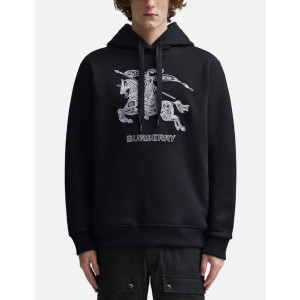 BURBERRY 버버리 자수 EKD 코튼 후드 스웨트셔츠