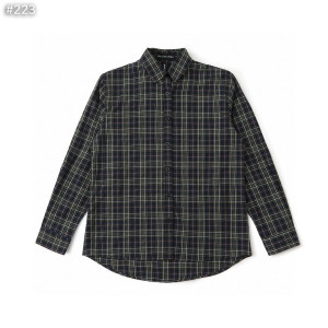 BALENCIAGA 발렌시아가 백로고 플란넬 체크 셔츠