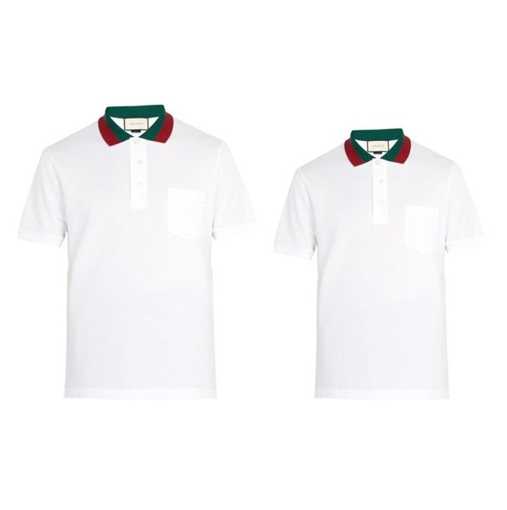 GUCCI 구찌 웹컬러 테이핑 카라 반팔티 2COLOR