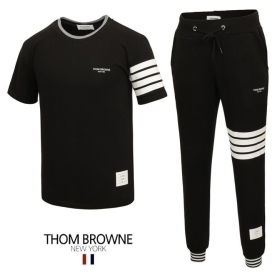 THOM BROWNE 톰브라운 사선 시보리 반팔 & 긴바지 셋업