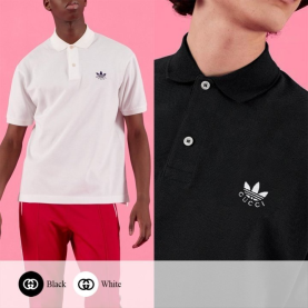 GUCCI 구찌 X 아디다스 코튼 PK 카라 반팔티