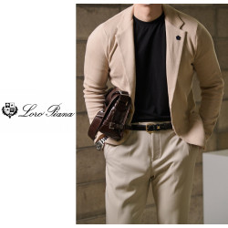 LOROPIANA 로로피아나 브레스티드 니트자켓 2COLOR