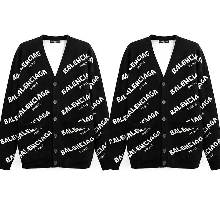 BALENCIAGA 발렌시아가 로고 울 가디건
