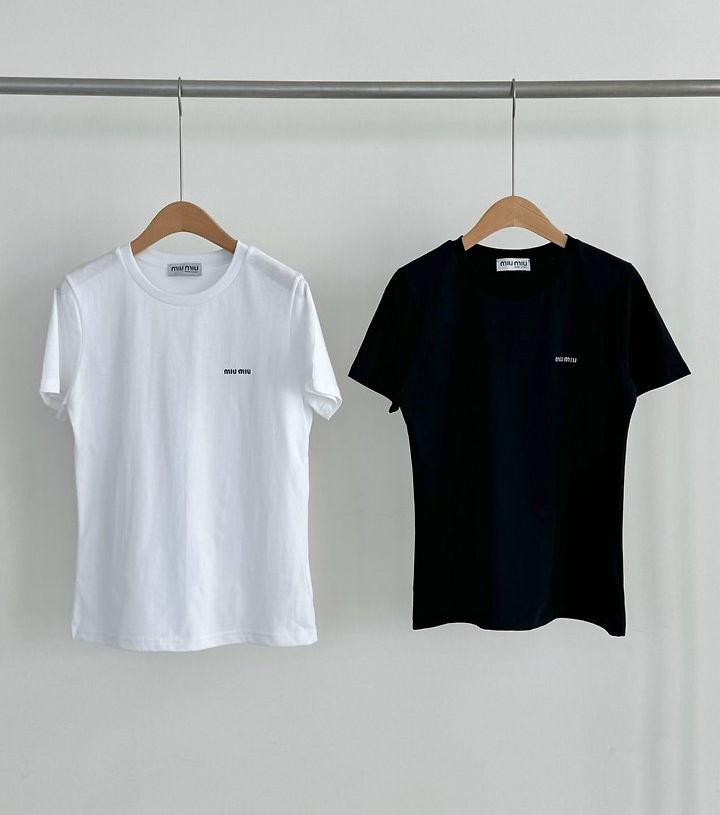MIUMIU 미우미우 베이직 로고 반팔