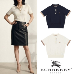 BURBERRY 버버리 노바체크 레이어드 기마자수 니트