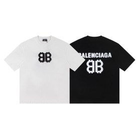 BALENCIAGA 발렌시아가 6554 핸들 자수 로고 반팔