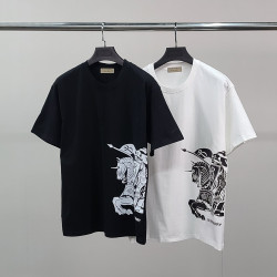 BURBERRY 버버리 사이드 빅기사 코튼 반팔티