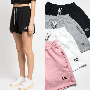 MIUMIU 미우미우 스트링로고 숏팬츠