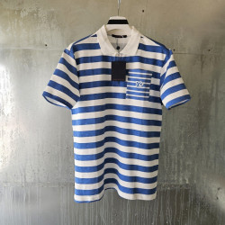 LOUIS VUITTON 루이비통 모노그램 블루스트라이프 pk셔츠