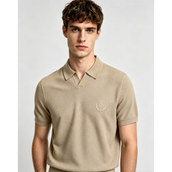 LOROPIANA 로로피아나 64312 크레스트 자수 폴로 니트 반팔 2COLOR