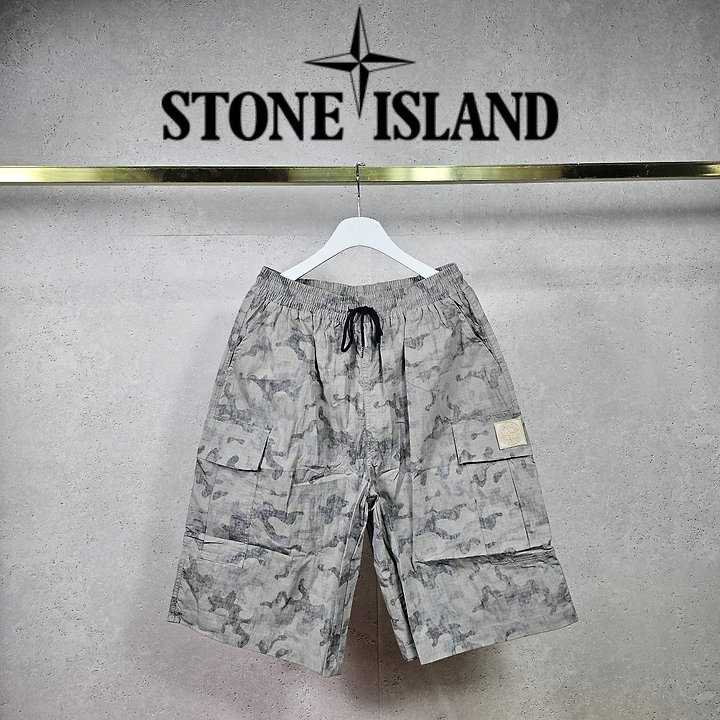 STONE ISLAND 스톤아일랜드 카모 카고 버뮤다 밴딩 팬츠 2COLOR
