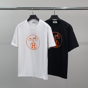 HERMES 에르메스 서클로고 코튼 반팔티