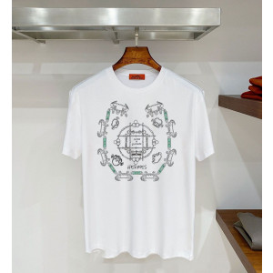 HERMES 에르메스 607056 모르 에 구르메트 마구 엠블럼 반팔 2COLOR