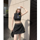 LOUIS VUITTON 루이비통 1081 모노그램 밴드 크롭 탑&스커트 세트 2COLOR