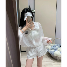 CHANEL 샤넬 1059 CC 로고 나일론 윈드브레이커+쇼츠 세트 2COLOR