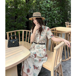 HERMES 에르메스 1062 로프 콘스탄스 H 로고 벨트 원피스 2COLOR