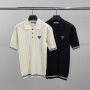 BOTTEGA VENETA 보테가베네타 라인 골지 반팔 카라 니트