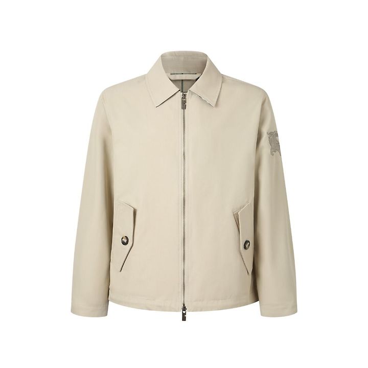 BURBERRY 버버리 607096 EKD 자수 코튼 블렌드 헤링턴 자켓