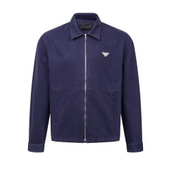 PRADA 프라다 607077 올드 데님 지퍼 자켓