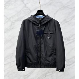 PRADA 프라다  607145 리나일론 라벨 후드 자켓