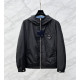 PRADA 프라다  607145 리나일론 라벨 후드 자켓