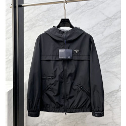 PRADA 프라다 607146 리나일론 건플랩 멀티 지퍼 후드 자켓