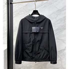 PRADA 프라다 607146 리나일론 건플랩 멀티 지퍼 후드 자켓