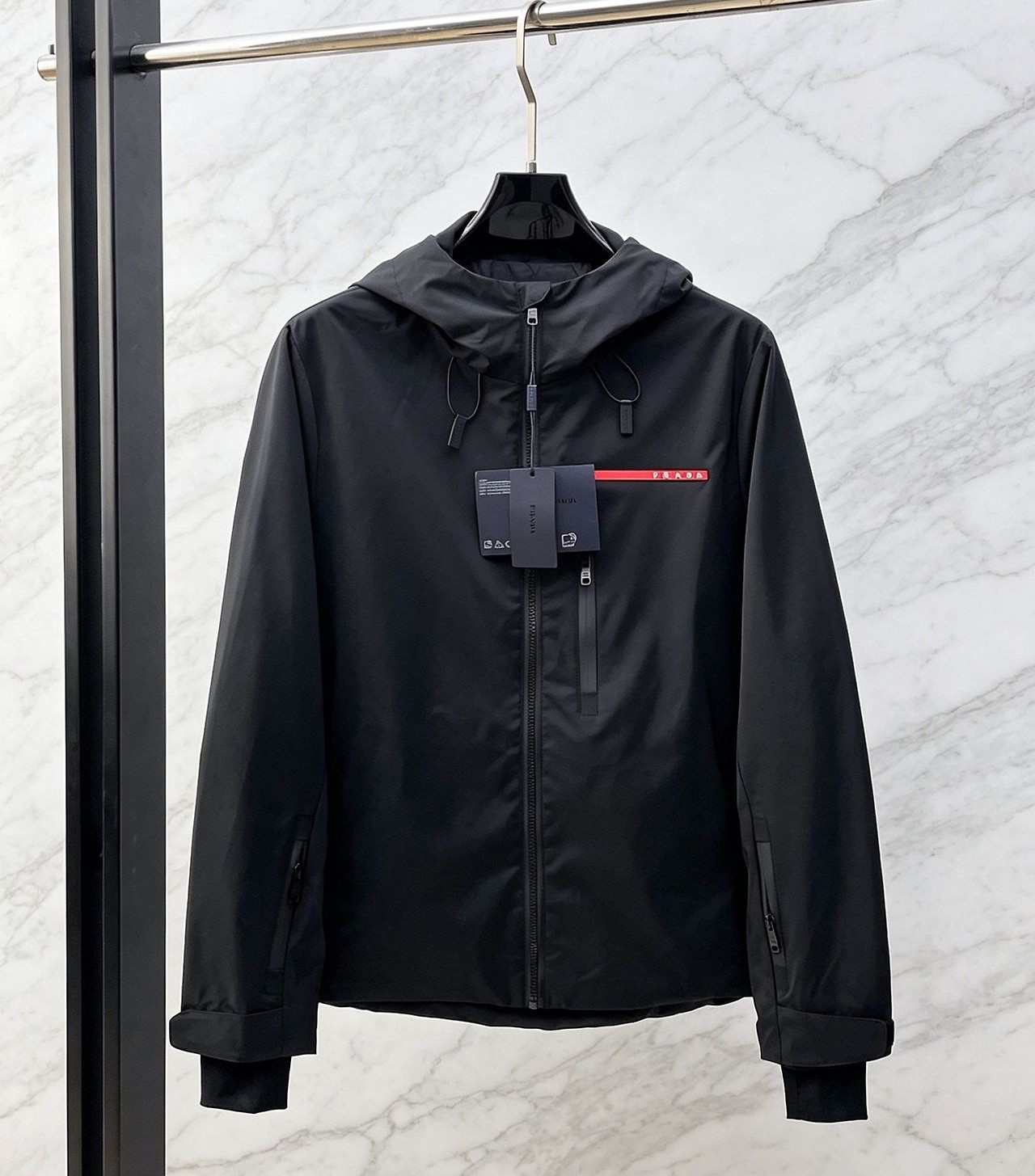 PRADA 프라다 607151 리네아 로사 라이트 후드 자켓