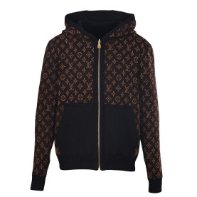 LOUIS VUITTON 루이비통 60230 모노그램 자카드 리버시블 니트 후드 집업