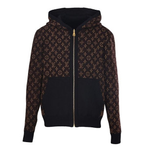 LOUIS VUITTON 루이비통 60230 모노그램 자카드 리버시블 니트 후드 집업